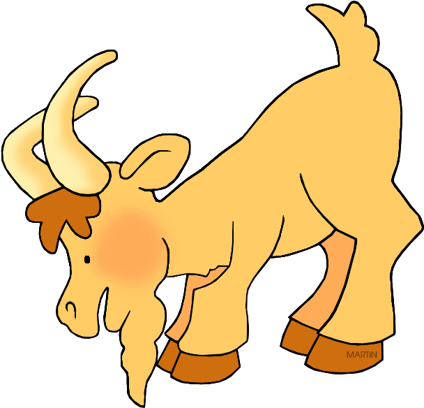 Phillip Martin Clipart Goat (608x584), Png Download