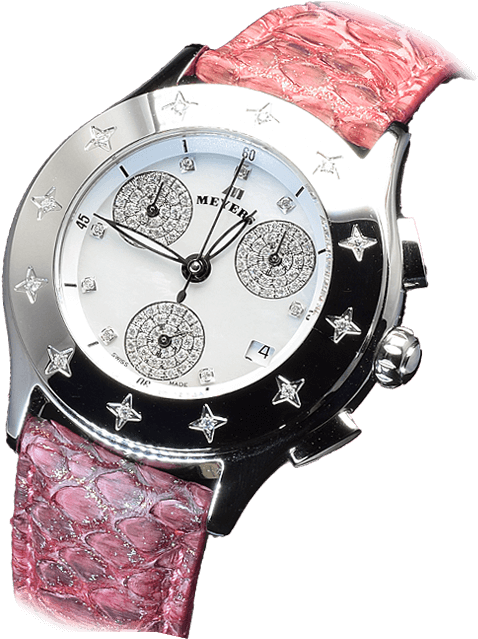 Lady Diamond Chrono - Analog Watch (561x638), Png Download