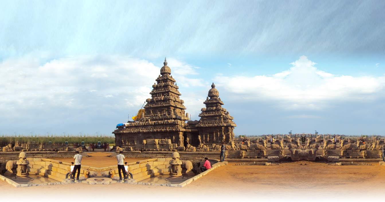 Cheap Flights From Hyderabad To Chennai, Booking Air - Shore Temple (1343x705), Png Download