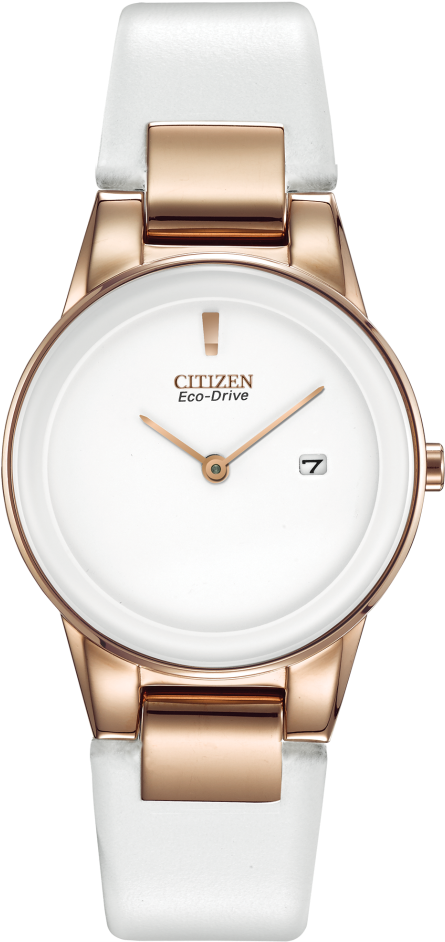 Citizen Axiom Steel Rose Gold Ladies Watch - Women's Citizen Leather Strap Watch (480x977), Png Download