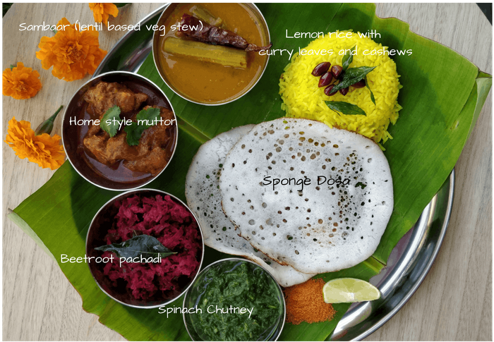 South Indian Thali - Dal Bhat (1200x600), Png Download