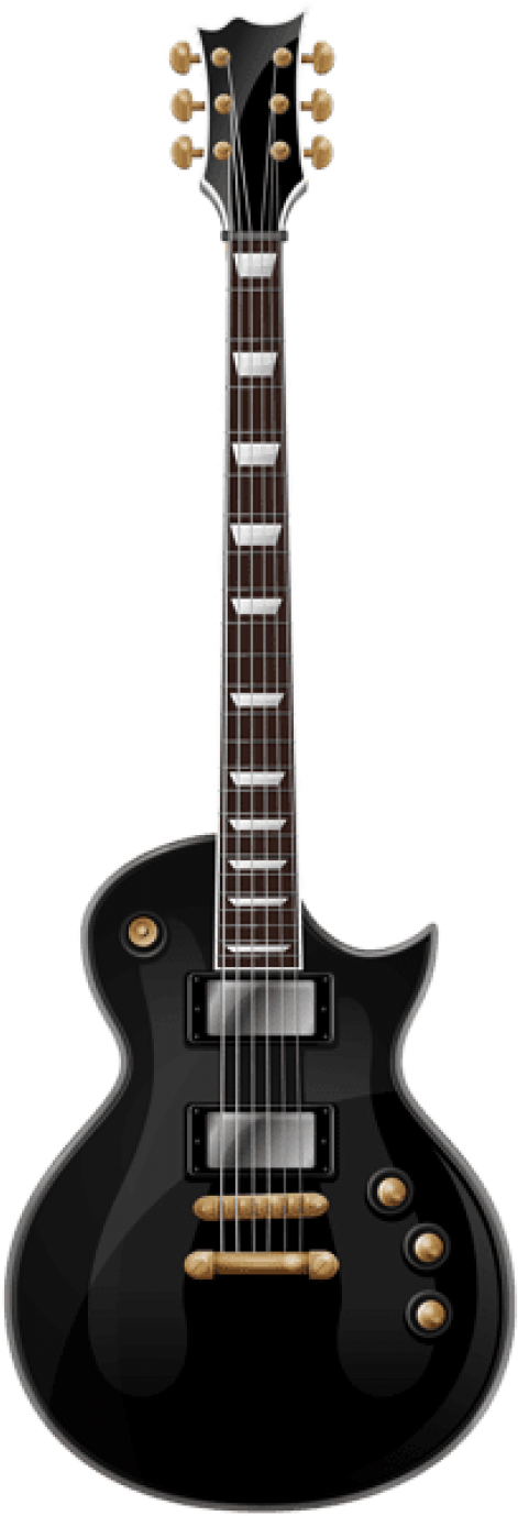 Free Png Download Black Guitar Png Images Background - Esp Eclipse With Floyd Rose (480x1385), Png Download