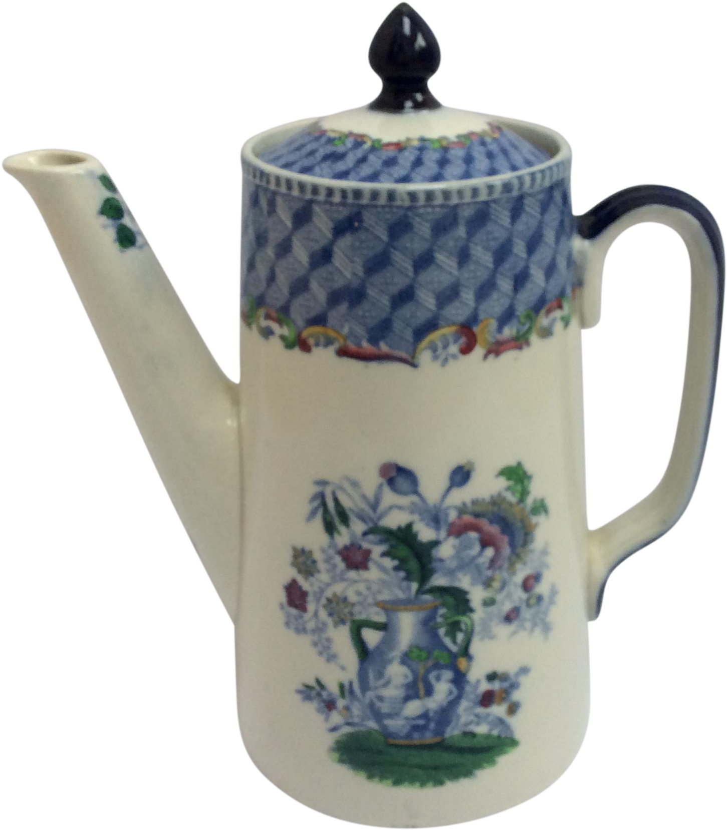 Circa 1914 Spode Masons Chocolate Potor Hot Water Pot - Teapot (1611x1841), Png Download