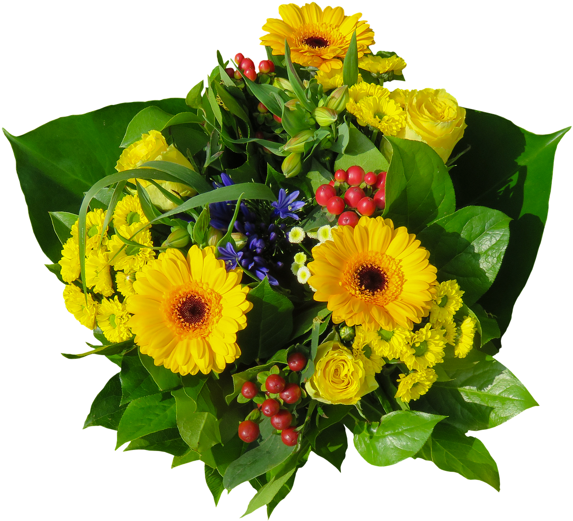 Flowers Bouquet Isolated - Pixabay Flower Bouquet (1280x1209), Png Download