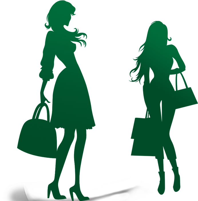 Fashion Model Silhouette Clip Art At Getdrawings - Shopping Woman Silhouette Free (800x800), Png Download