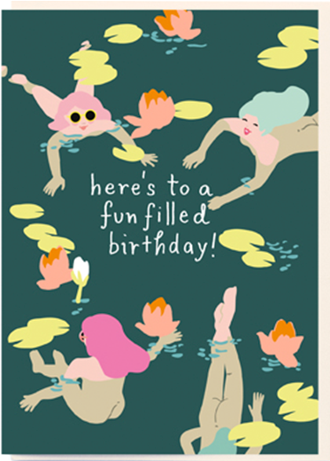 Birthday Funky Quirky Unusual Modern Cool Card Cards - Illustration (560x600), Png Download