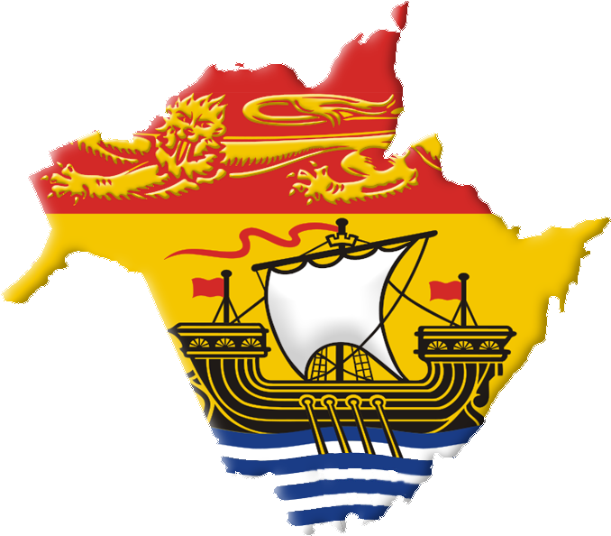 Nb Flag-contour - Flag Of New Brunswick Canada (687x617), Png Download