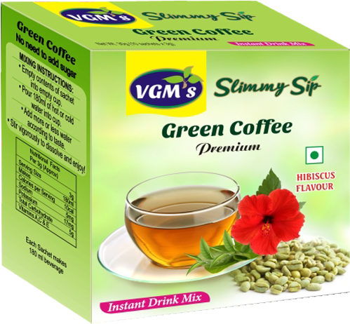 Premium Green Coffee Hibiscus Flavour X 5 Boxes - Green Coffee Tea (558x600), Png Download