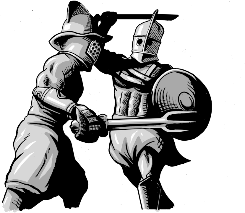 Gladiators3 - Illustration (1000x734), Png Download