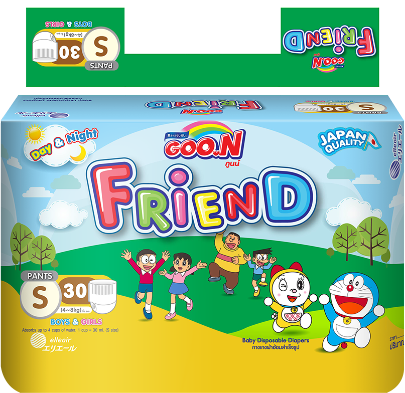 Super Cute Doraemon Packaging Even The Diaper Has Doraemon - Goon (910x898), Png Download