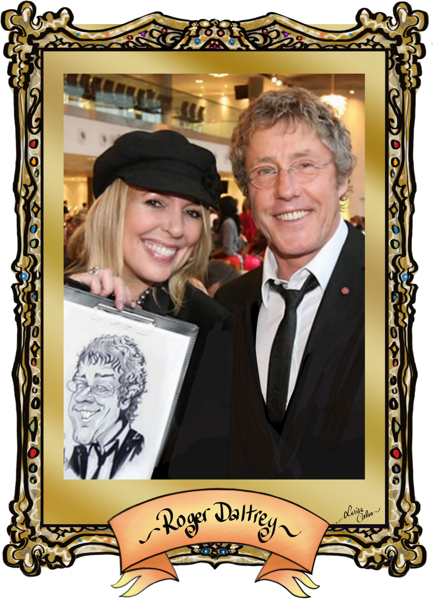 Roger Daltrey Caricature By Luisa Calvo - Caricature (1448x2048), Png Download