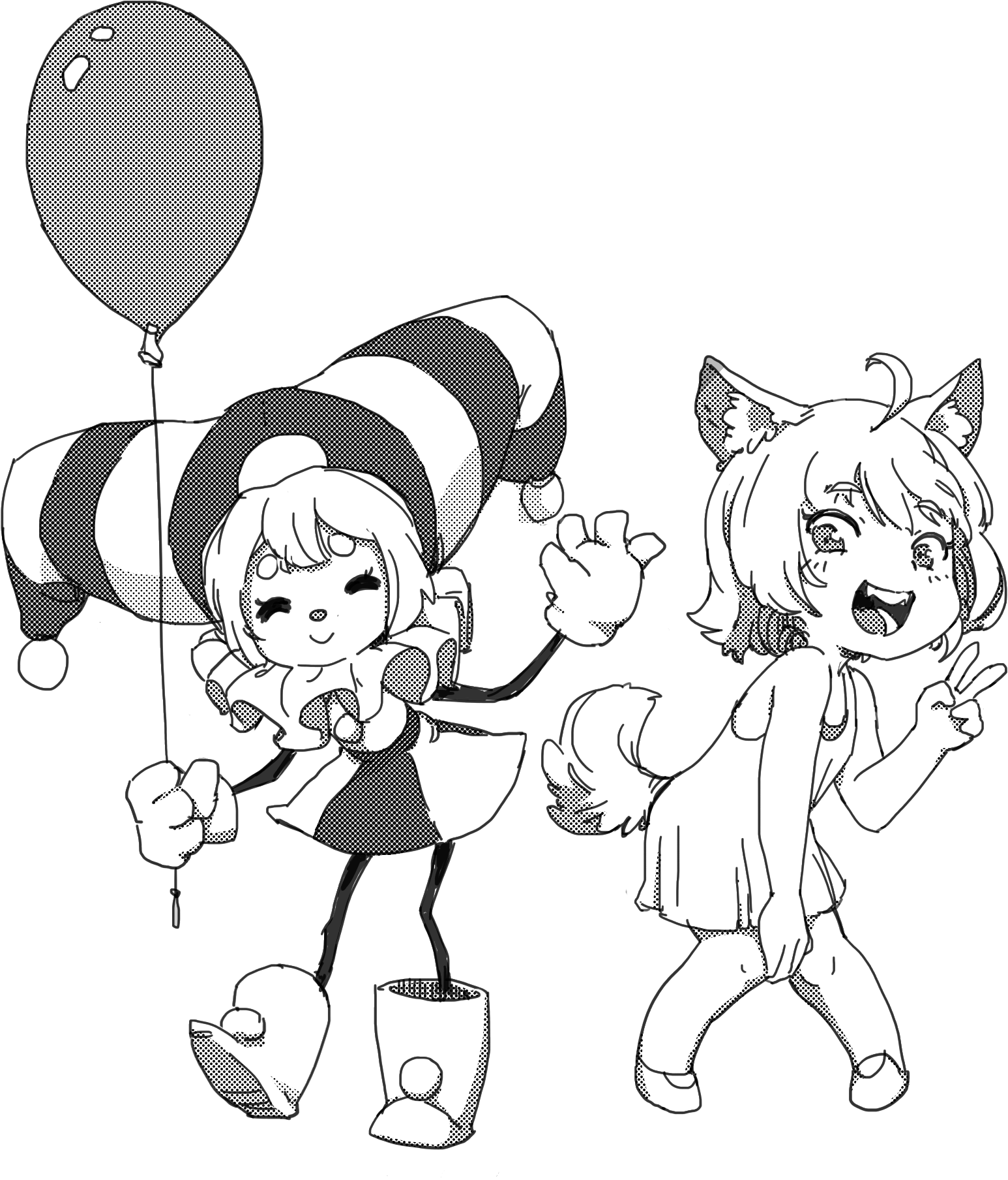 A “self Portrait” Of Zevania And Nattorin - Cartoon (1791x1984), Png Download