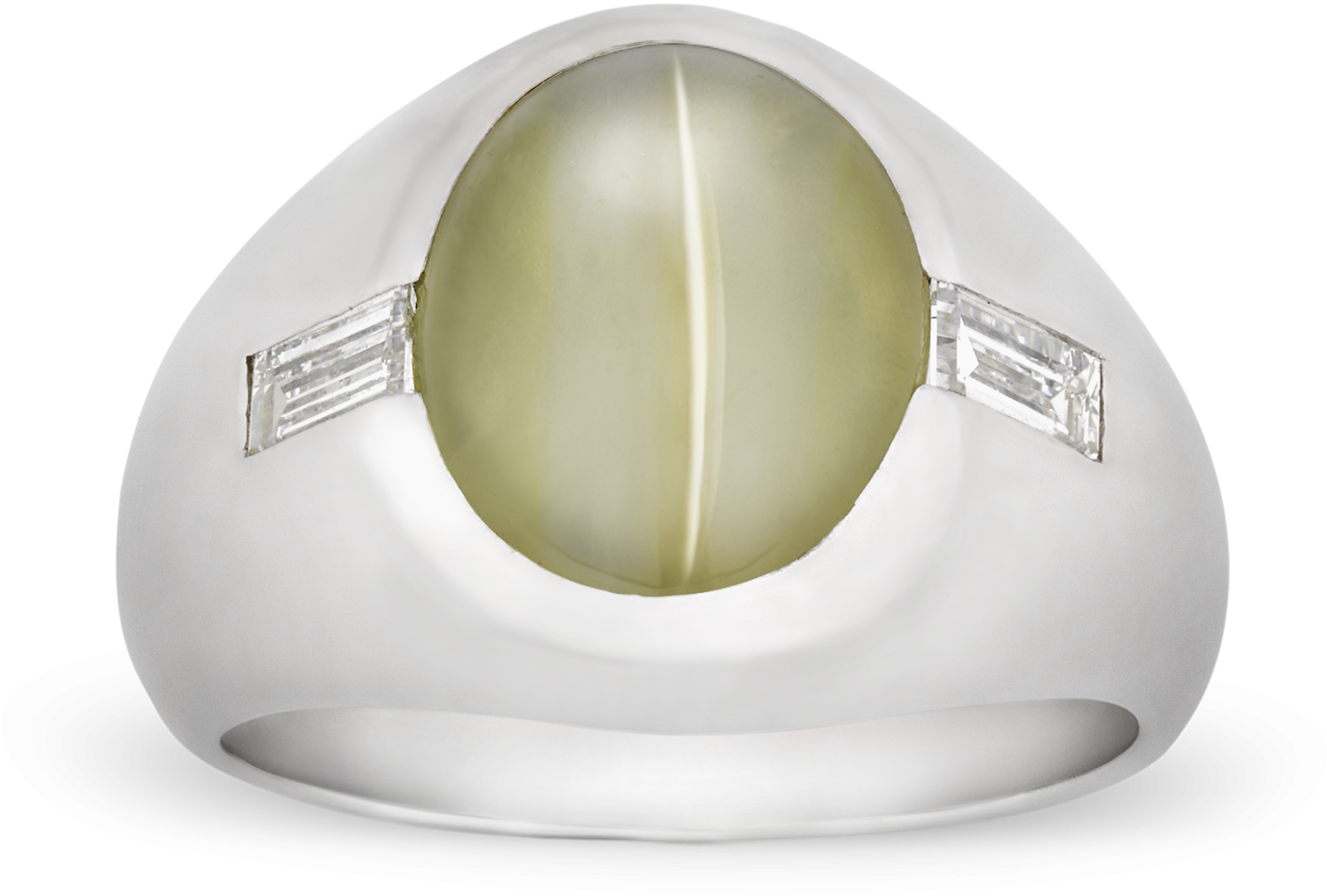 Men's Cat's Eye Chrysoberyl Ring, 6 Carats - Titanium Ring (2500x2000), Png Download