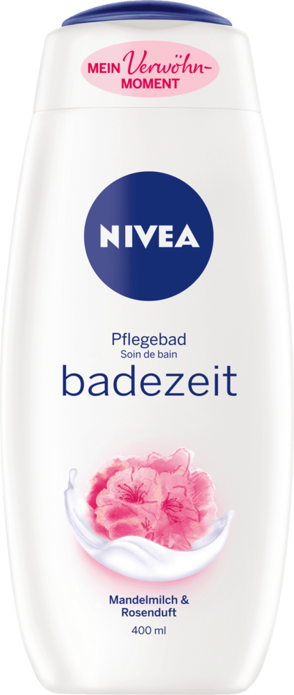 Foam Bath Rose & Almond Milk, 400 Ml - Nivea (423x999), Png Download