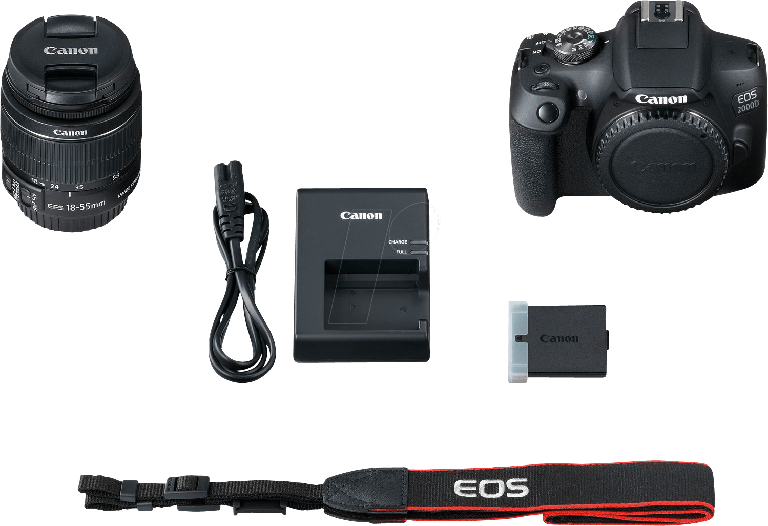Dslr Camera, Eos 2000d, 18-55, Battery Kit Canon 2728c010 - Canon Eos 1500d Dslr Camera Kit (1499x1026), Png Download
