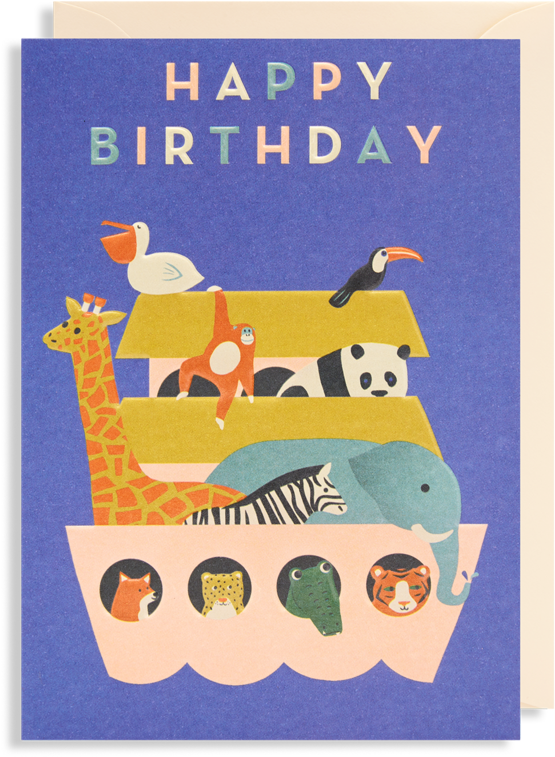 Happy Birthday Arc Greeting Card - Cartoon (800x857), Png Download