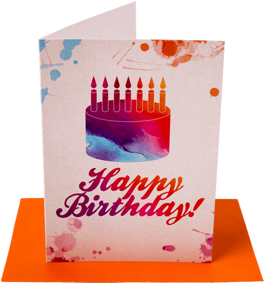 Happy Birthday Cake Greeting Card - Birthday (600x600), Png Download