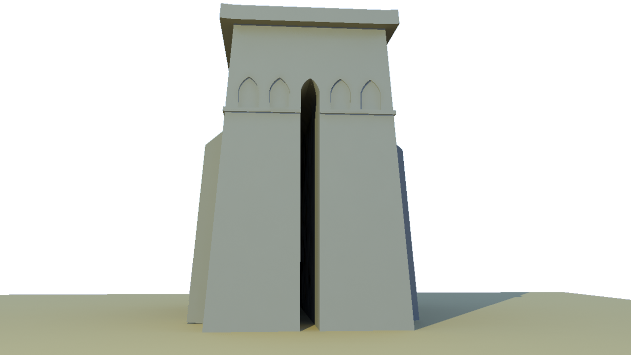 Temple Exterior - Arch (1280x720), Png Download