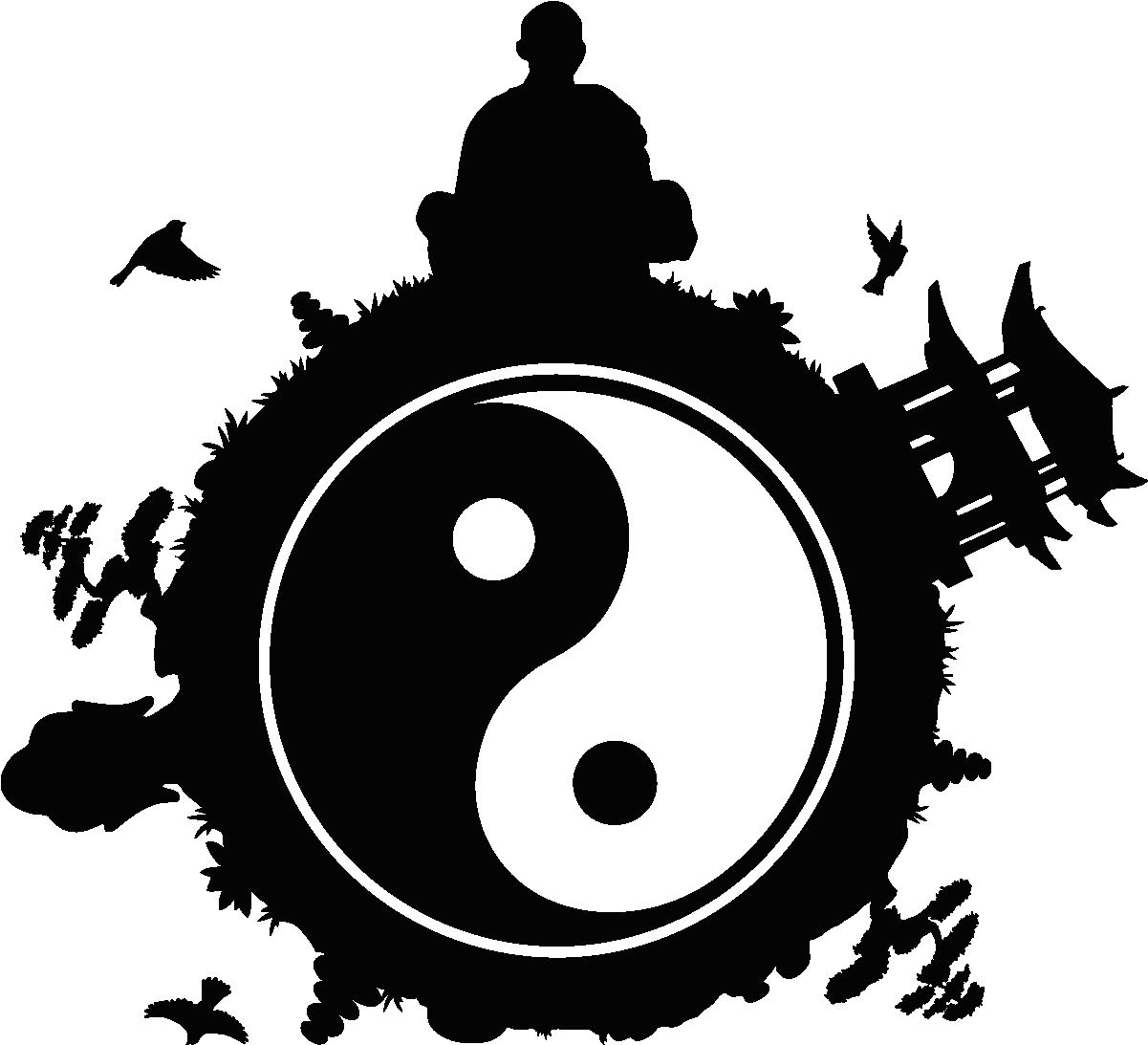 Sticker Terre Et Bouddha Ambiance Sticker Zen1 Budha - Bonsai Tree (1200x1200), Png Download