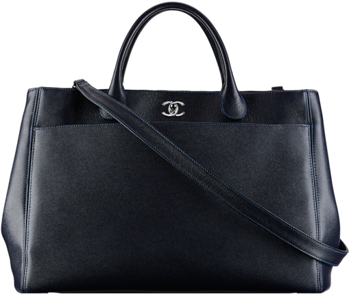 Chanel Blue Calfskin Large Shopping Bag - Chanel Tote Bag Australia (564x720), Png Download