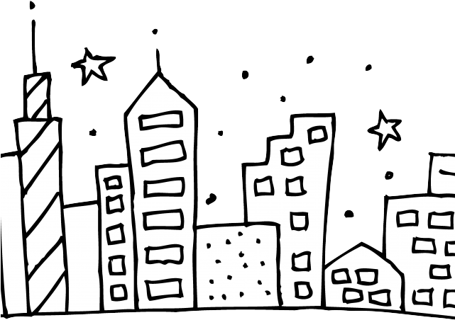 Night Clipart City Building - Clipart Cityscape (640x480), Png Download