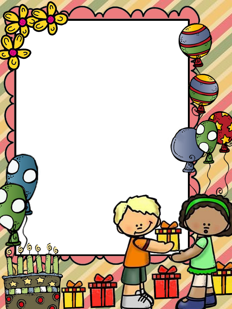 Happy Birthday Frame Png Happy Birthday Frame, Birthday - Fondos Tarjetas Colegio (768x1024), Png Download
