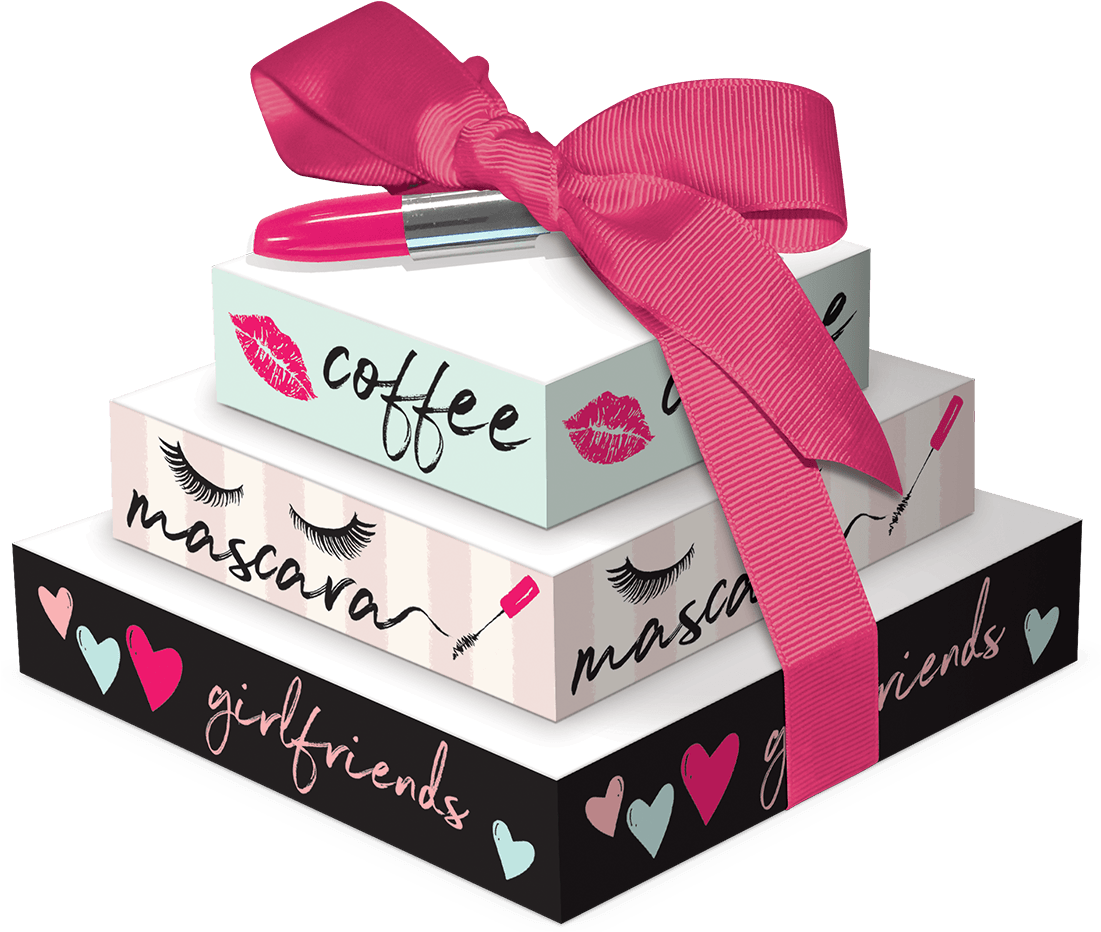 Glam Girlfriend Tower Of Notes With Pen - Wrapping Paper (1200x1200), Png Download