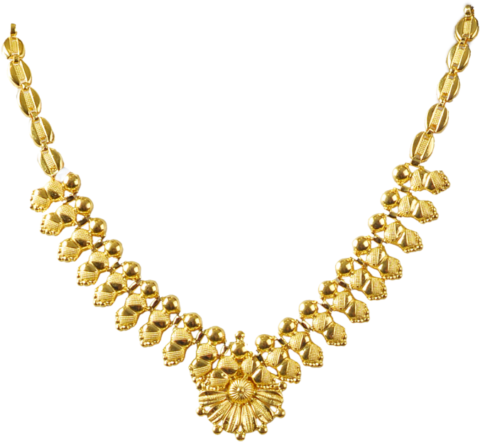 Kerala Design Gold Necklace (700x674), Png Download