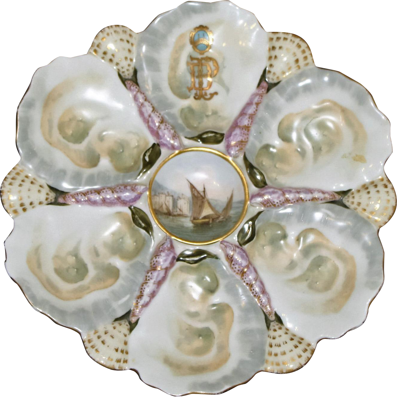 This A Rare French Oyster Plate - Artificial Flower (1333x1333), Png Download