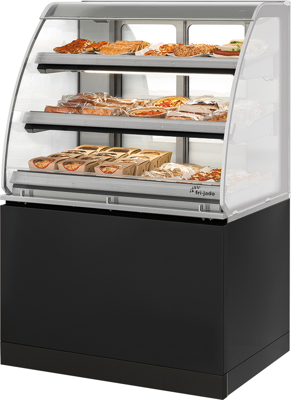 Modular Counter Hot Curved - Display Case (600x824), Png Download