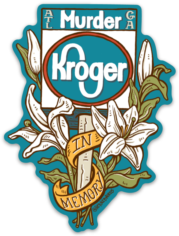 Atlanta Murder Kroger Sticker - Emblem (597x787), Png Download