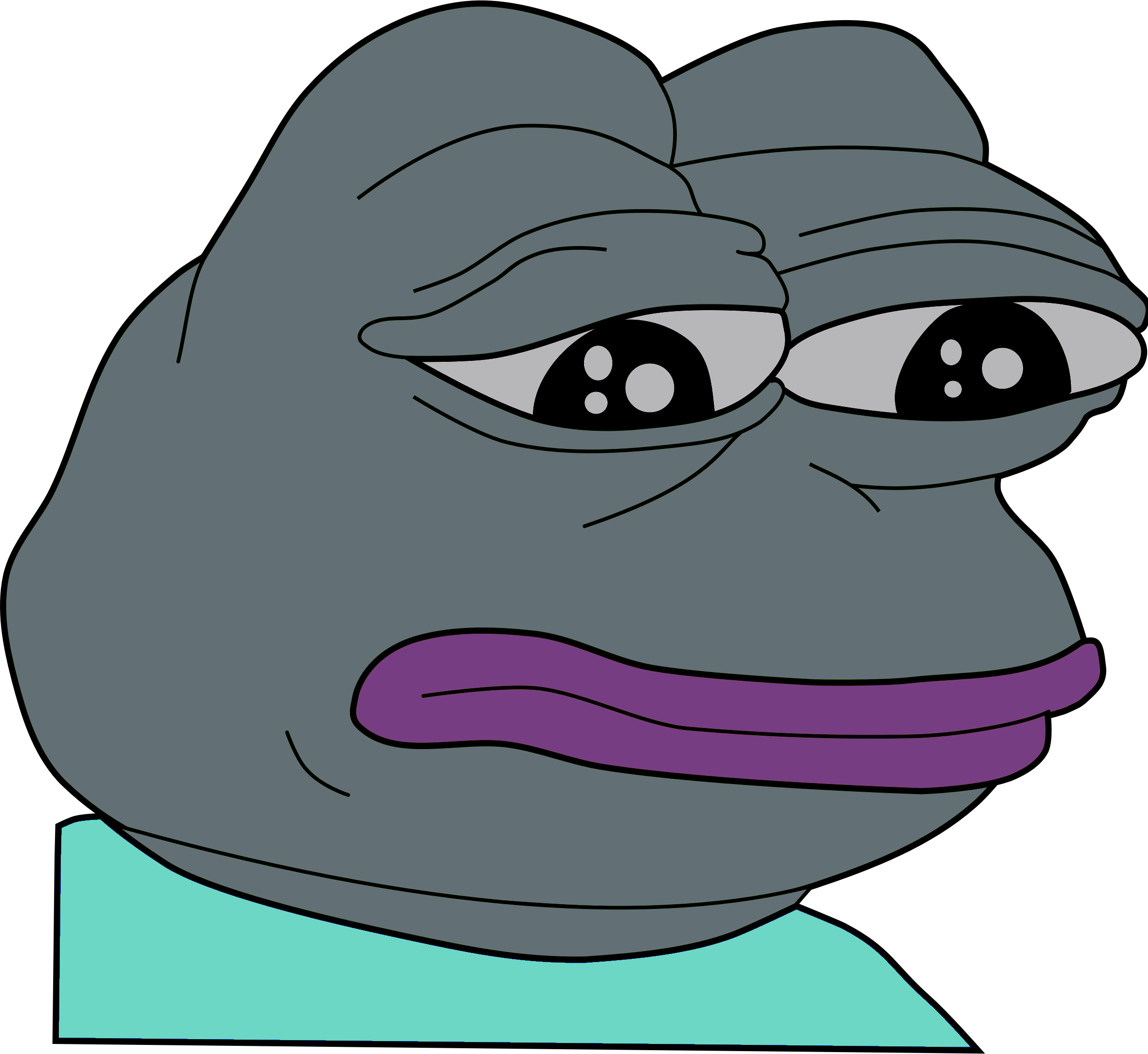 Take This Rare Pepe, It Took Over 2 Years To Be Shipped - Sad Peep (2398x2202), Png Download