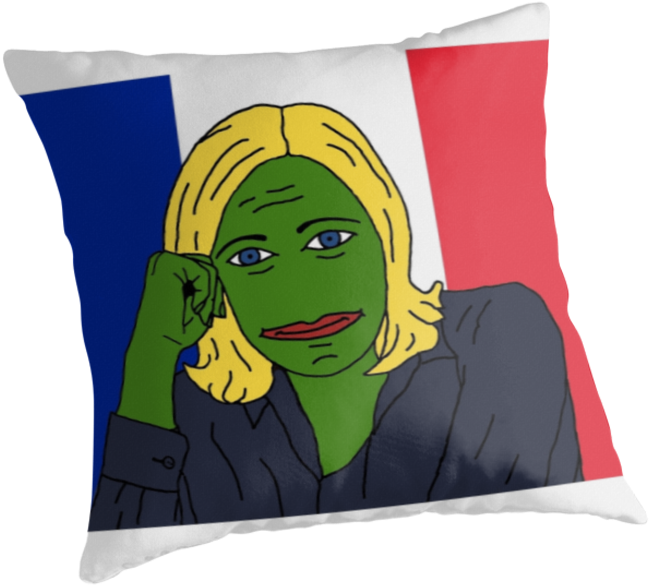 Marine Le Pen Edition - Cushion (875x875), Png Download