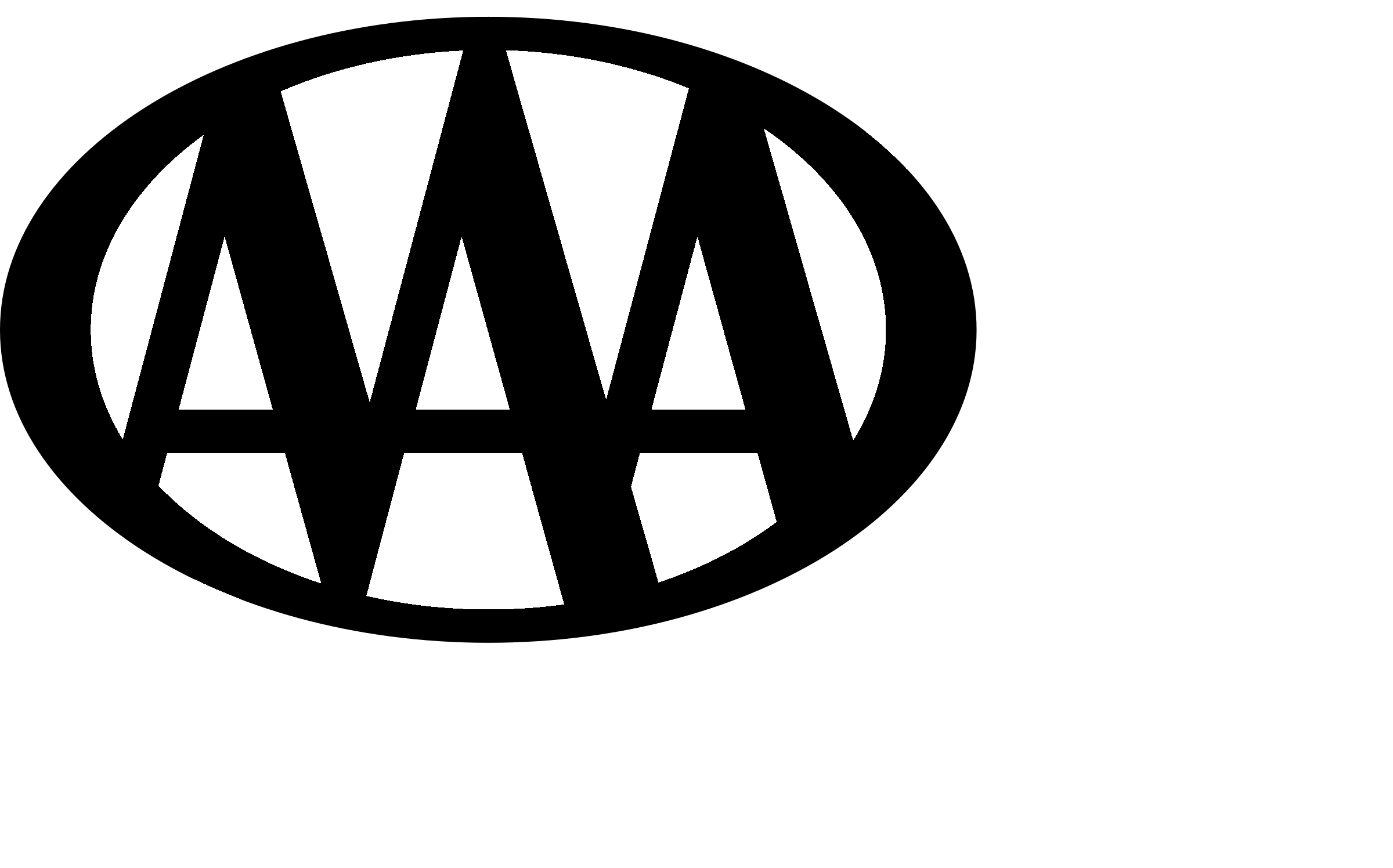 Aaa 2 Logo Black And White - Auto Body Shop Deductible Forms (2400x1496), Png Download