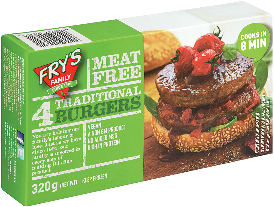 Traditional Burgers - Fry's Chicken Style Burger (1000x745), Png Download