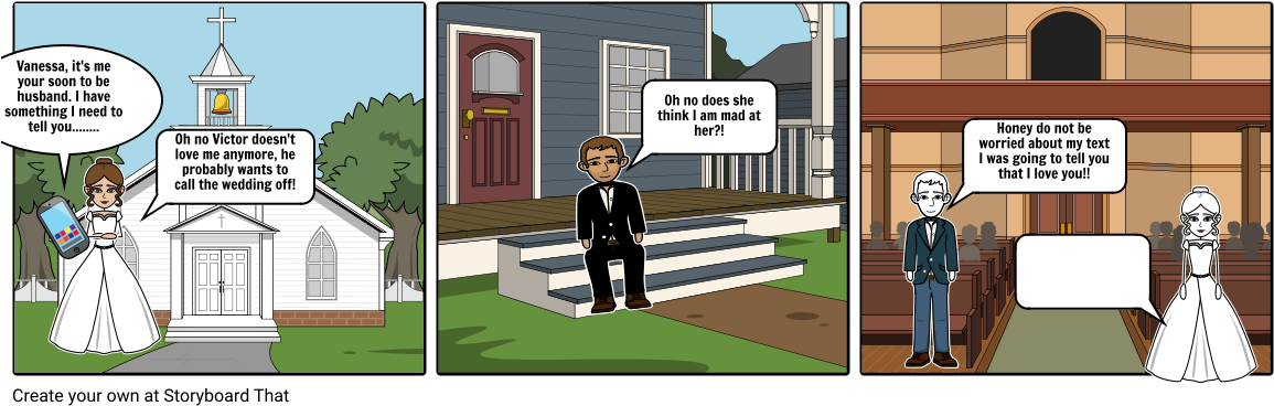 Wedding Gone Wrong - Storyboard (1164x385), Png Download