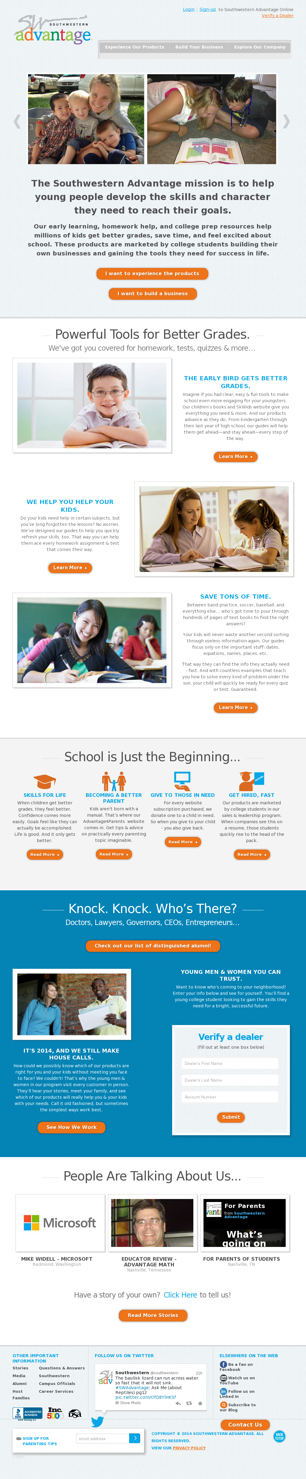 Southwesternadvantage Competitors, Revenue And Employees - Web Page (1024x4939), Png Download