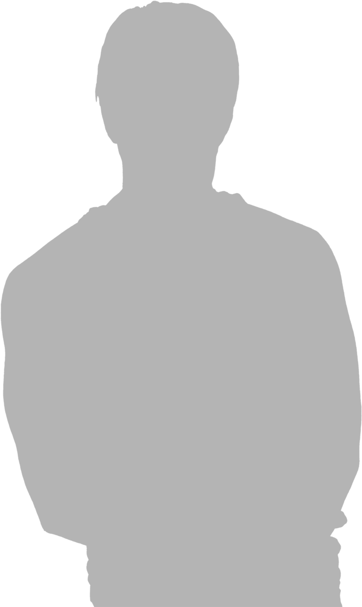1person Outline - Silhouette (1000x1294), Png Download
