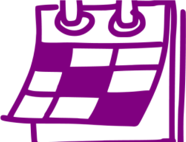 Calendar Icons Purple - Calendar Icon Png Black (640x480), Png Download