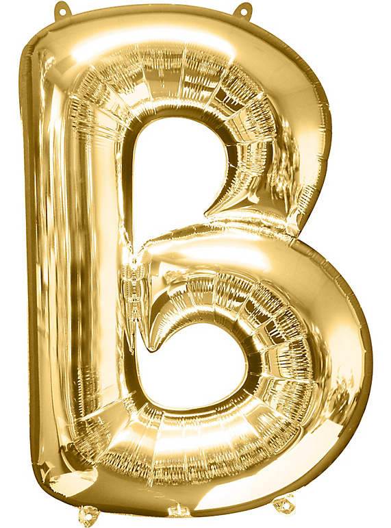 22inch Gold Letter Balloons - B Balloon (570x1080), Png Download