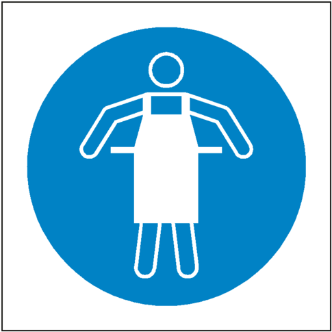 Please Wear Your Apron Sign (600x600), Png Download