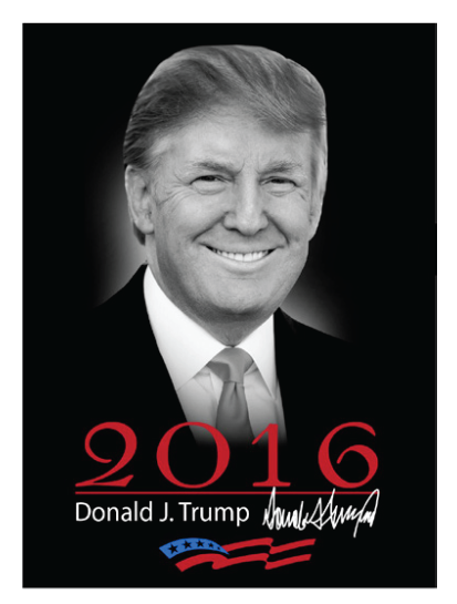 Donald Trump 2016 Portrait Magnet - Poster (570x760), Png Download