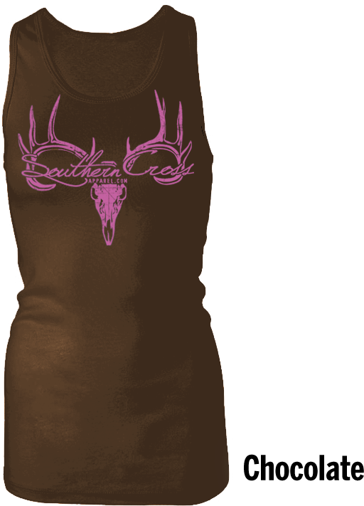 Deer Skull Logo Chocolate Tank Top Medium, Tank Tops - Elk (750x750), Png Download