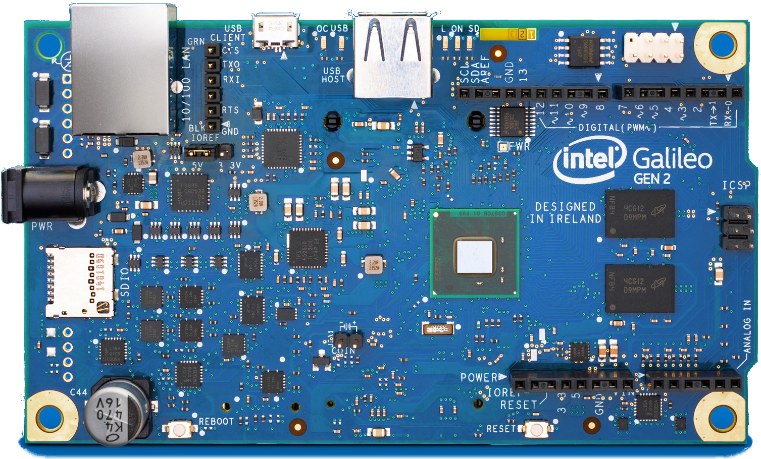 File - Intelgalileogen2 - Intel Galileo (1691x916), Png Download