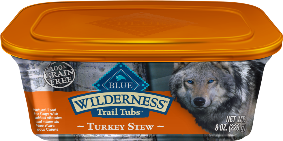 Blue Buffalo Wilderness Trail Tubs Grain Free Turkey - Dog Food (1000x509), Png Download