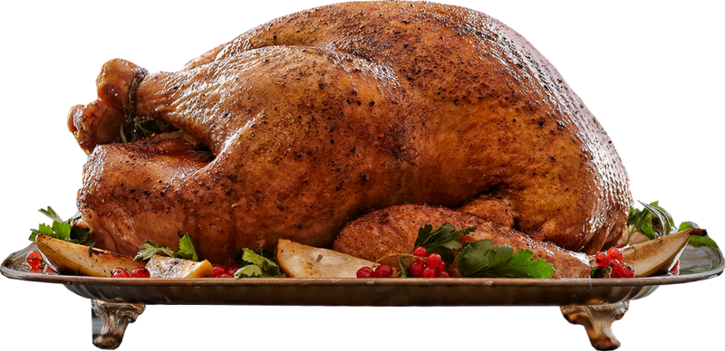 Turkey Food Png, Download Png Image With Transparent - Cooked Thanksgiving Turkey Png (800x388), Png Download