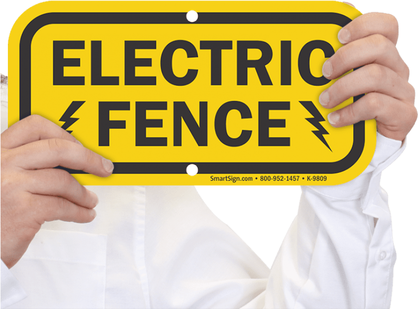 Free Png Download Danger Electric Fence Sign Png Images - Sign (850x629), Png Download