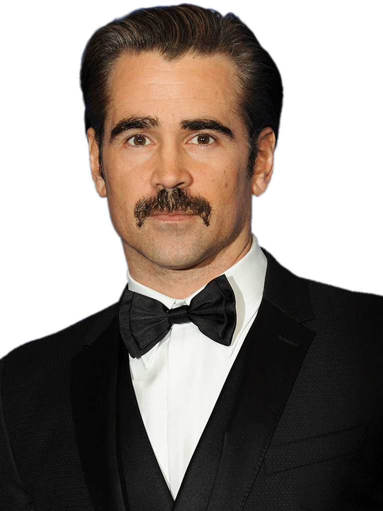 Colin Farrell With Mustache - Colin Farrell (768x1024), Png Download