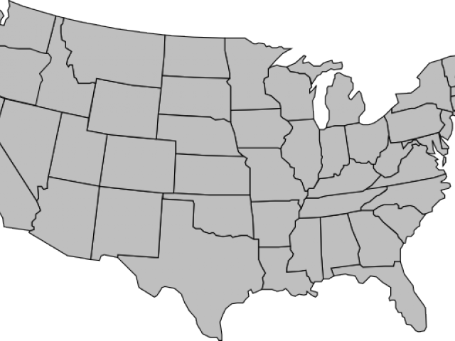 Map Of The Usa Clipart Grey - Colorado Electoral Votes (640x480), Png Download