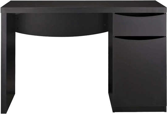 Computer Desk Png Hd Pluspng - Black Desk Png (800x400), Png Download